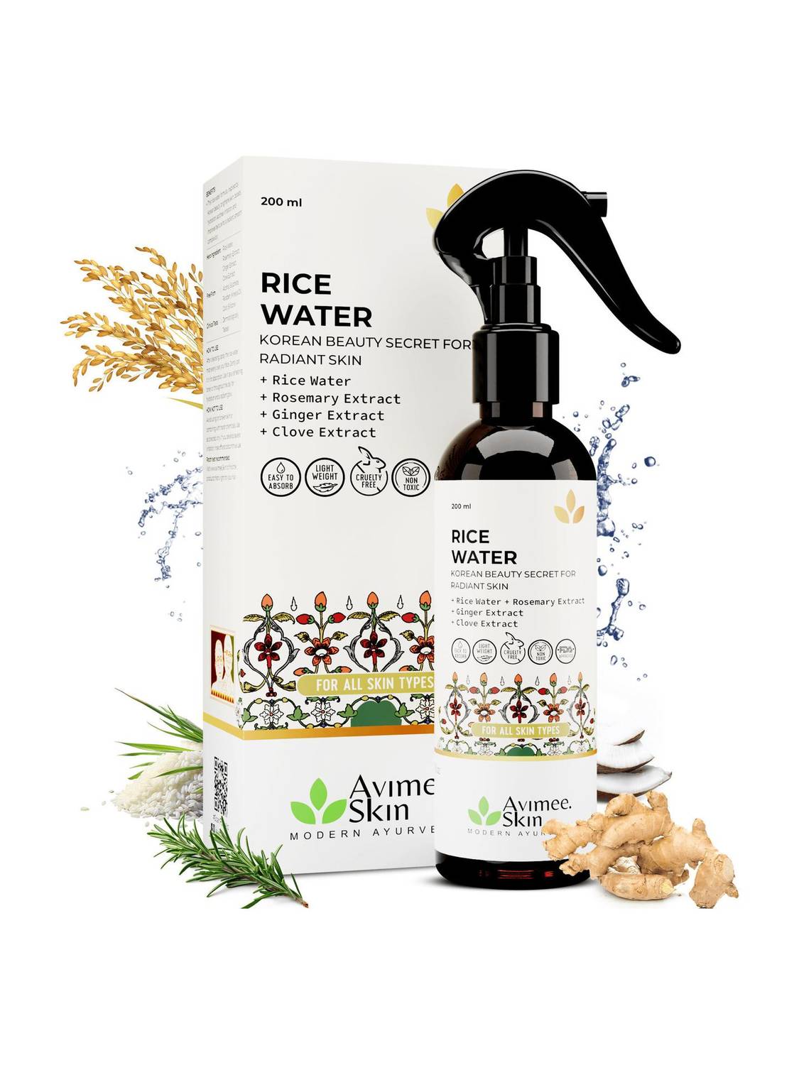 Avimee Herbal Rice Water for Hair and Skin Men & Women