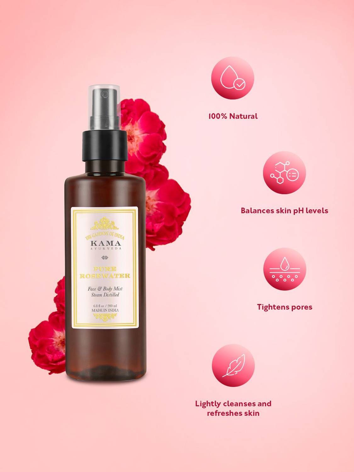 KAMA AYURVEDA Pure Rose Water Men & Women - Price in India, Buy
