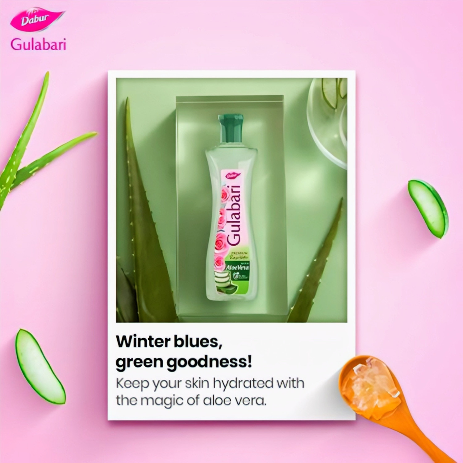 Image of Dabur Gulabari Aloe Vera Rose Water 400ml Men & Women