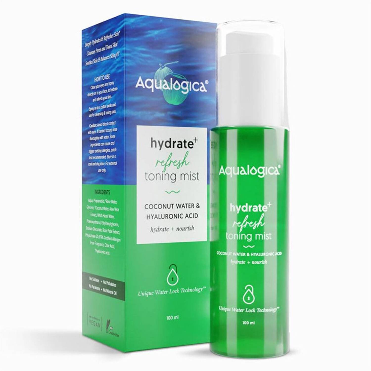 Aqualogica Hydrate+ Refresh Toning Mist with Coconut Water and Hyaluronic Acid Men & Women