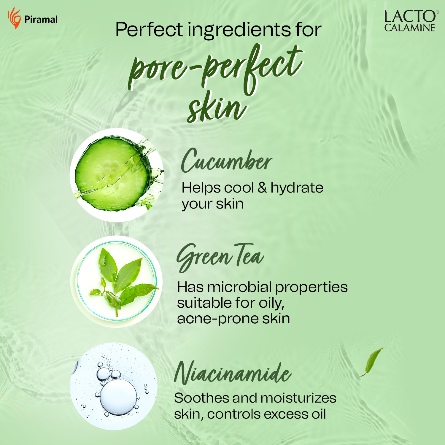Image of Lacto Calamine Cucumber Face Toner with Green Tea & Niacinamide Cool & Hydrated skin Pack of 1 Men & Women