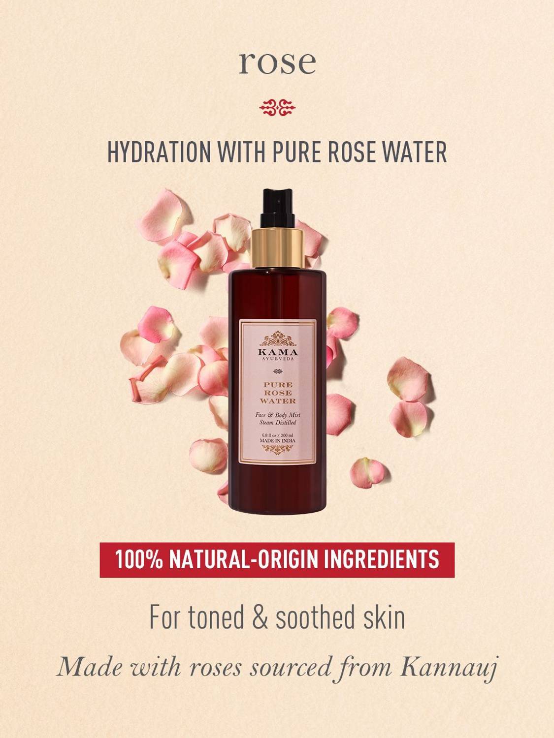 KAMA AYURVEDA Pure Rose Water Men & Women - Price in India, Buy