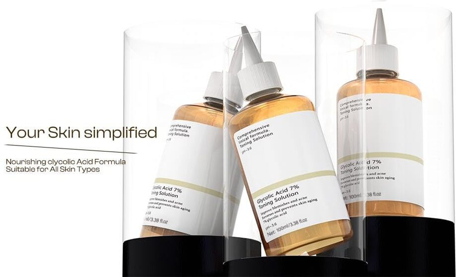 Image of TOOVUS Glycolic Acid 7%Toner,Resurfacing SolutionFacial Exfoliation Your Skin Men & Women
