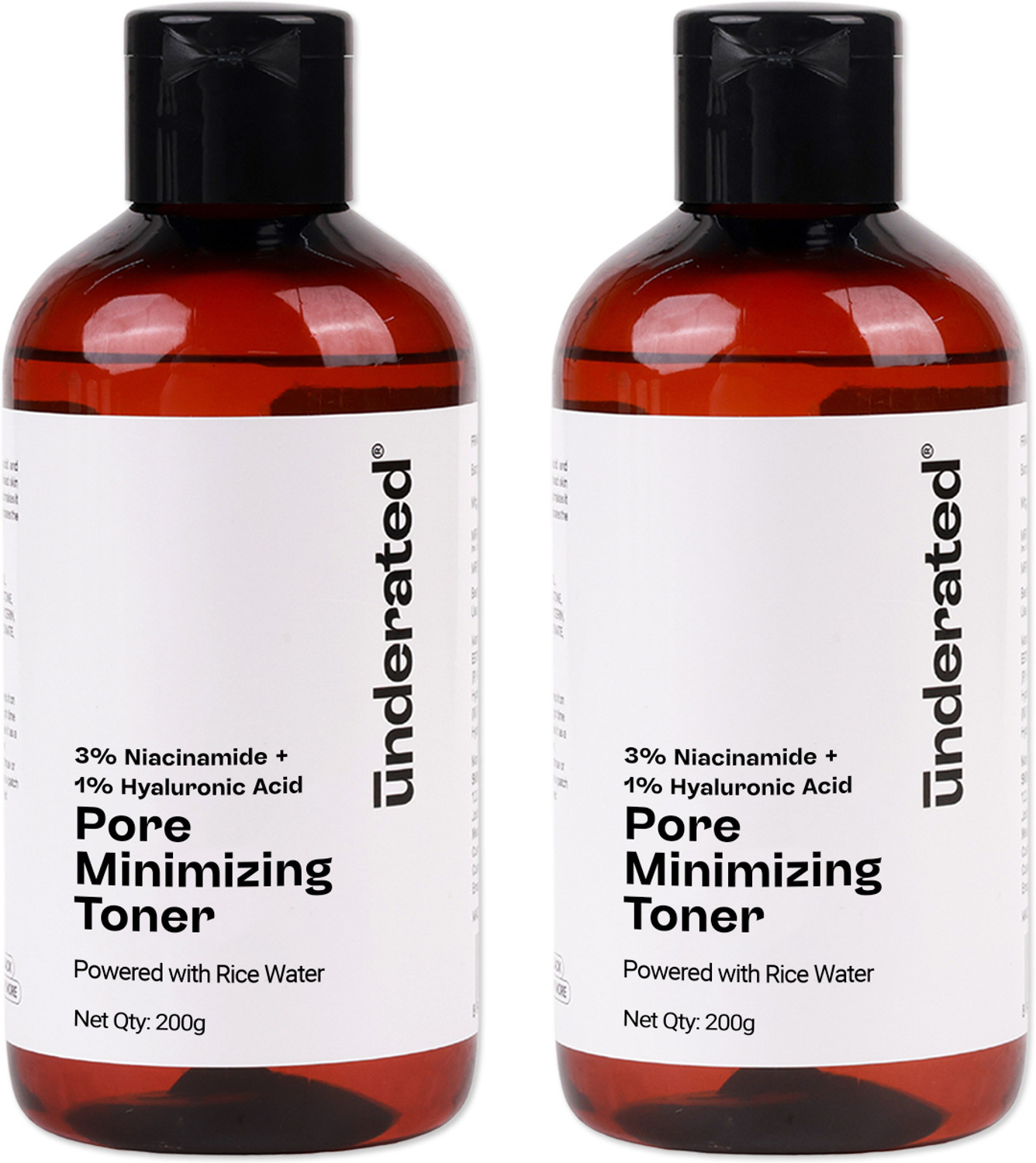 Image of UNDERATED Niacinamide 3% Hyaluronic Acid 1% Pore Minimizing Toner With Rice Water Extract Men & Women