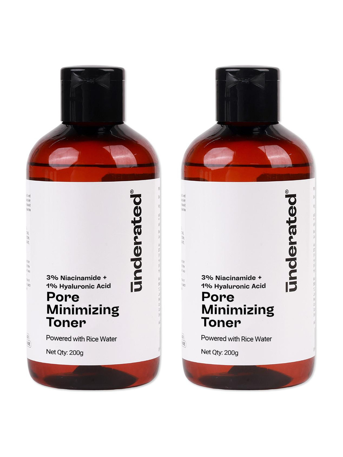 Image of UNDERATED Niacinamide 3% Hyaluronic Acid 1% Pore Minimizing Toner With Rice Water Extract Men & Women