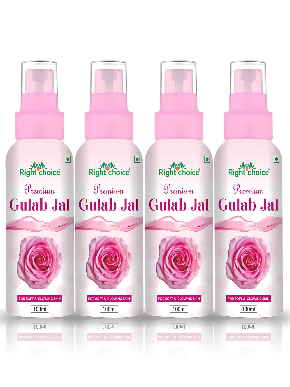 Image of RIGHT CHOICE 100% Organic Rose Water - Toner,Cleanser,Nourishing for Skin Care Men & Women
