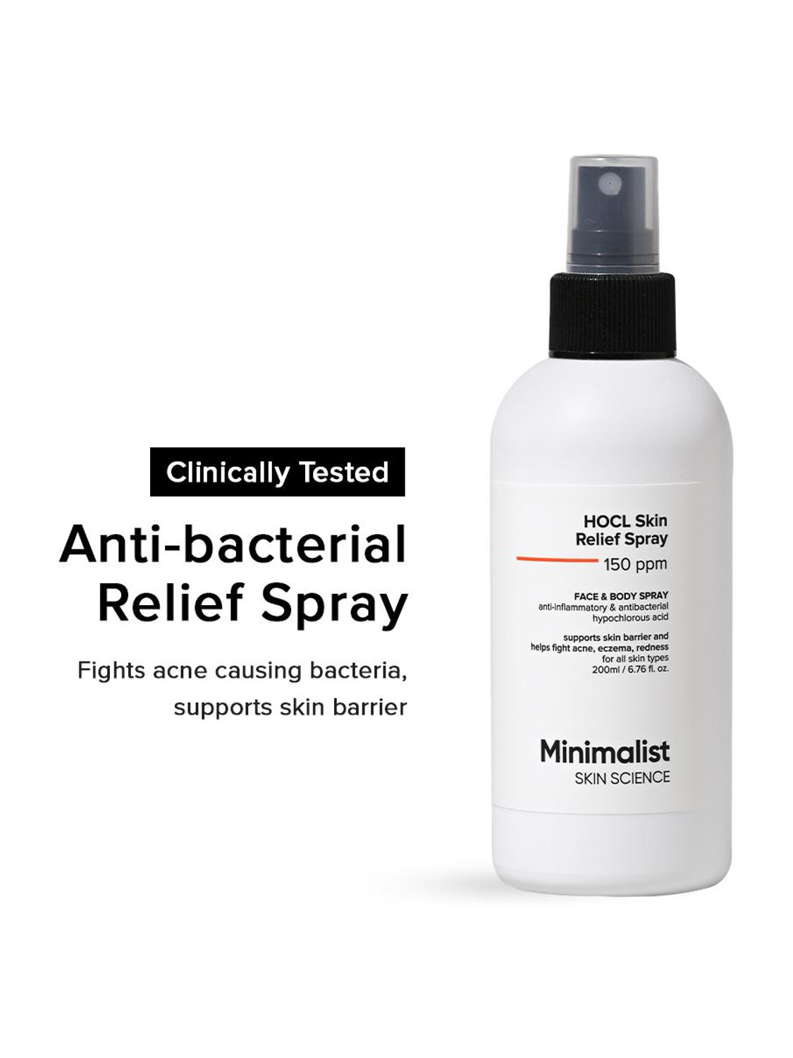 Image of Minimalist HOCl Skin Relief Spray|Relief on Eczema,Redness|Anti-microbial Anti inflammatory Men & Women