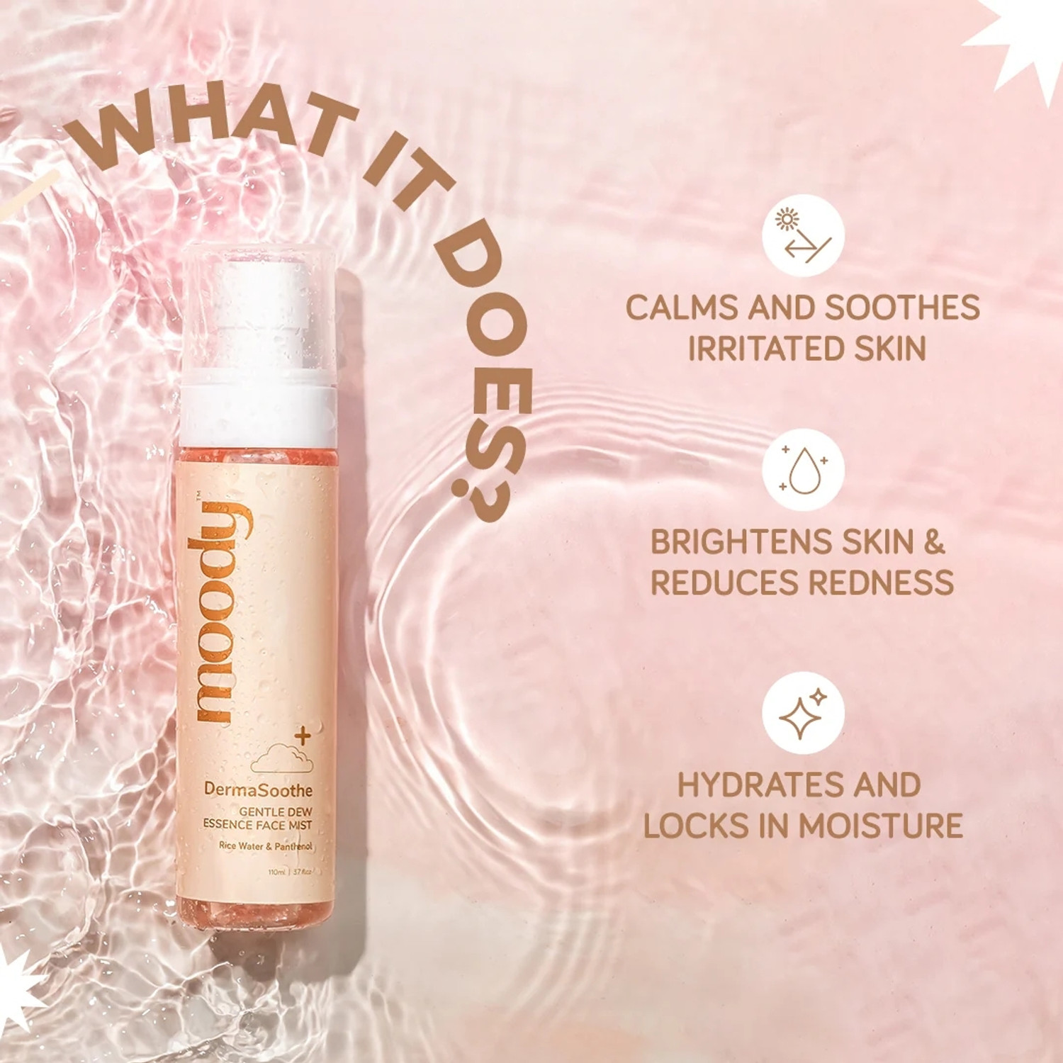 Image of MOODY DermaSoothe Face Mist Barrier Repairing Toner with Rice Water Men & Women