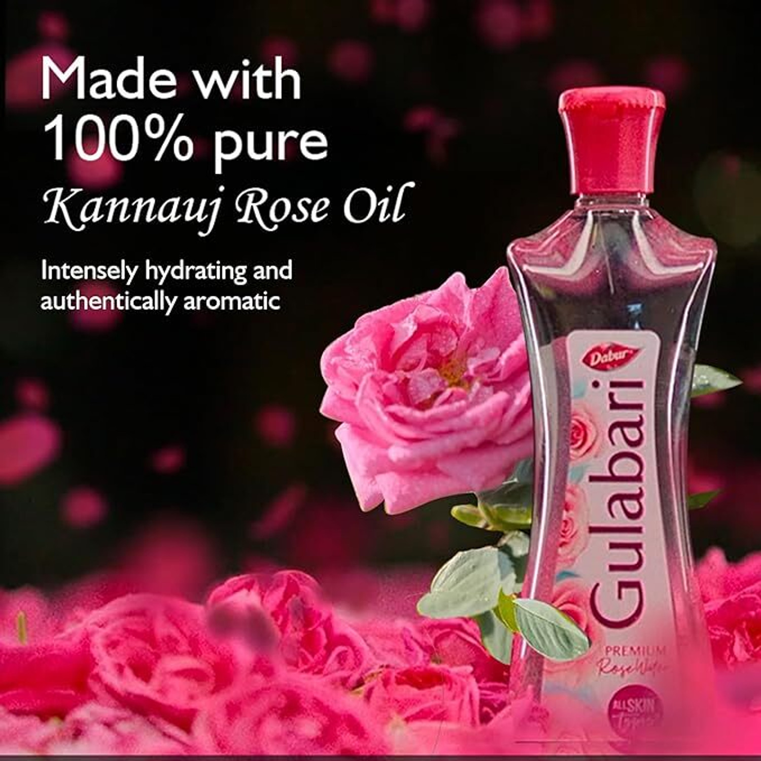 Image of Dabur GULABARI PREMIUM Rose Water 120ml + 120ml Men & Women (240 ml)