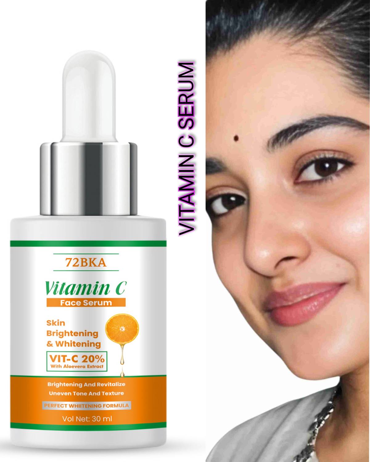 72BKA Vitamin C Face Serum | For Clear and Brighter Skin | Reduces Dark Spots 2725723 Men & Women