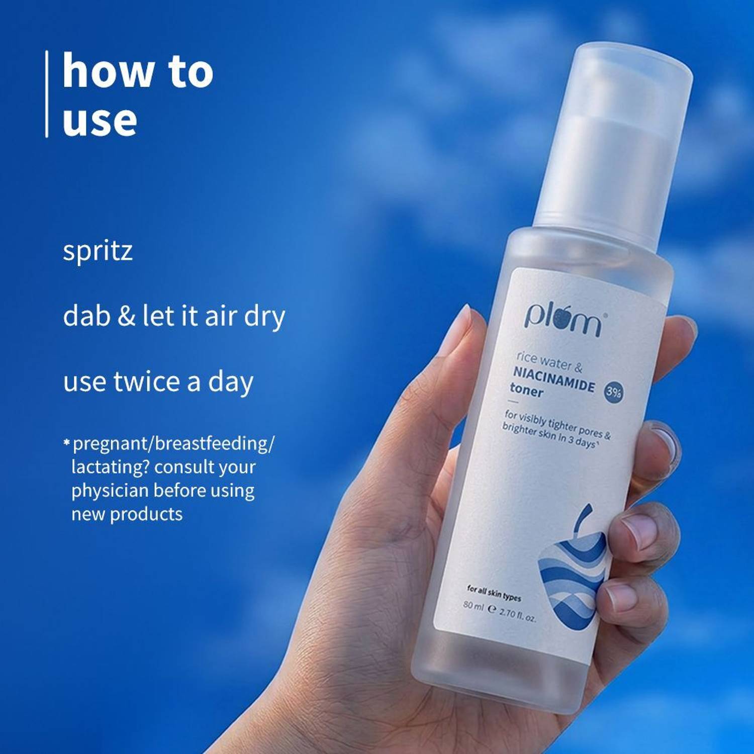 Plum 3% Niacinamide & Rice Water Face Toner - Image 5