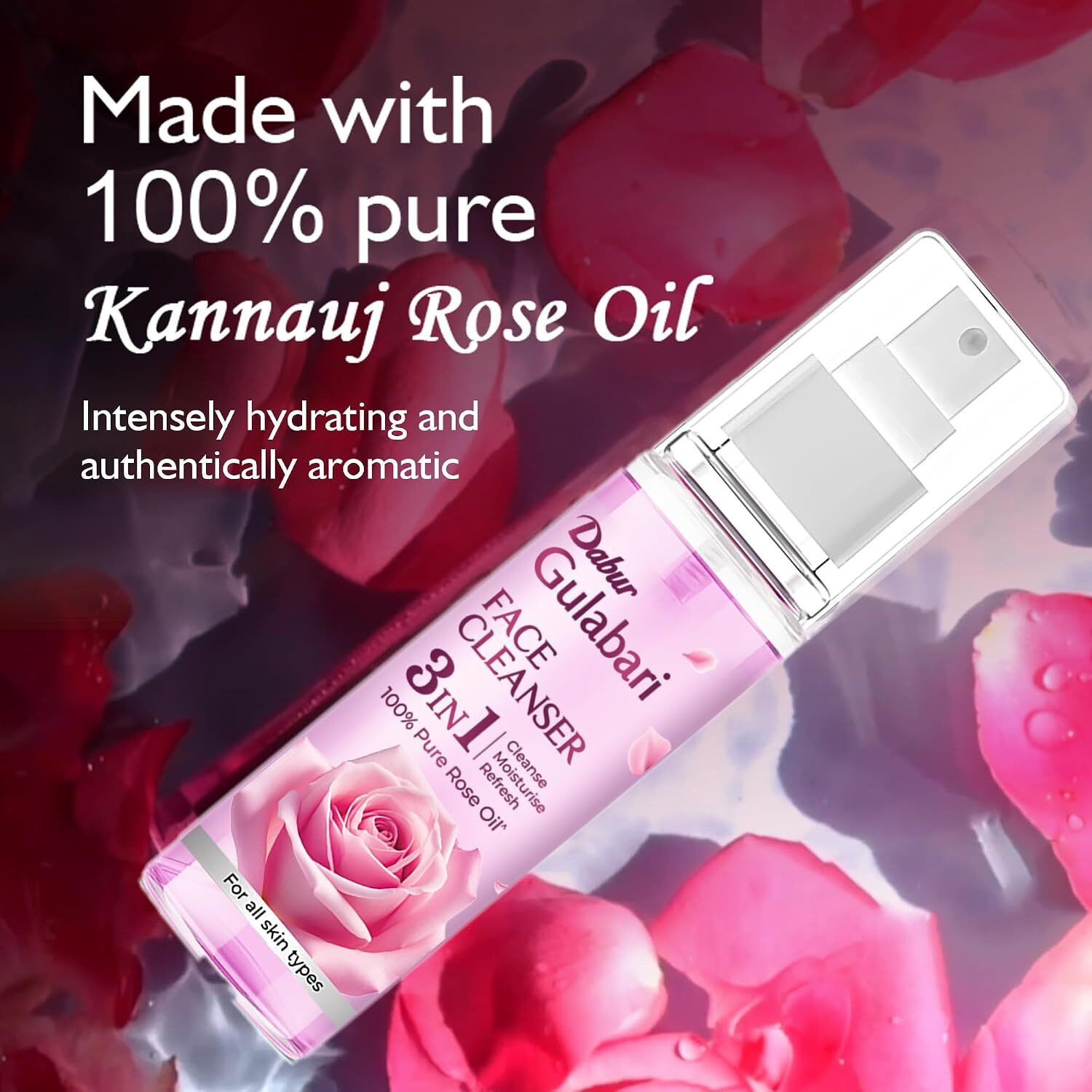 Image of Dabur Rose water Face Cleanser Men & Women (100 ml) Women