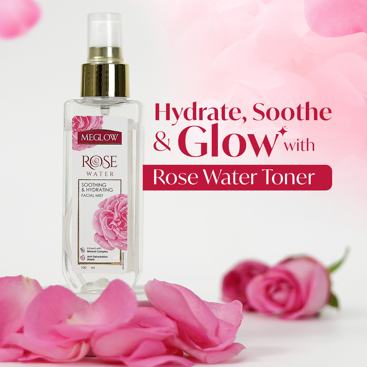 Image of meglow Rose Water Toner Mist Spray | Gulab Jal for Glowing Skin for Men & Women Men & Women
