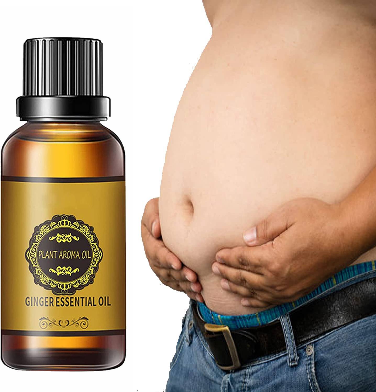 Barbers Crew Tummy Ginger Oil for Belly Drainage oil for Belly Fat Reduction for Weight Loss- Men & Women