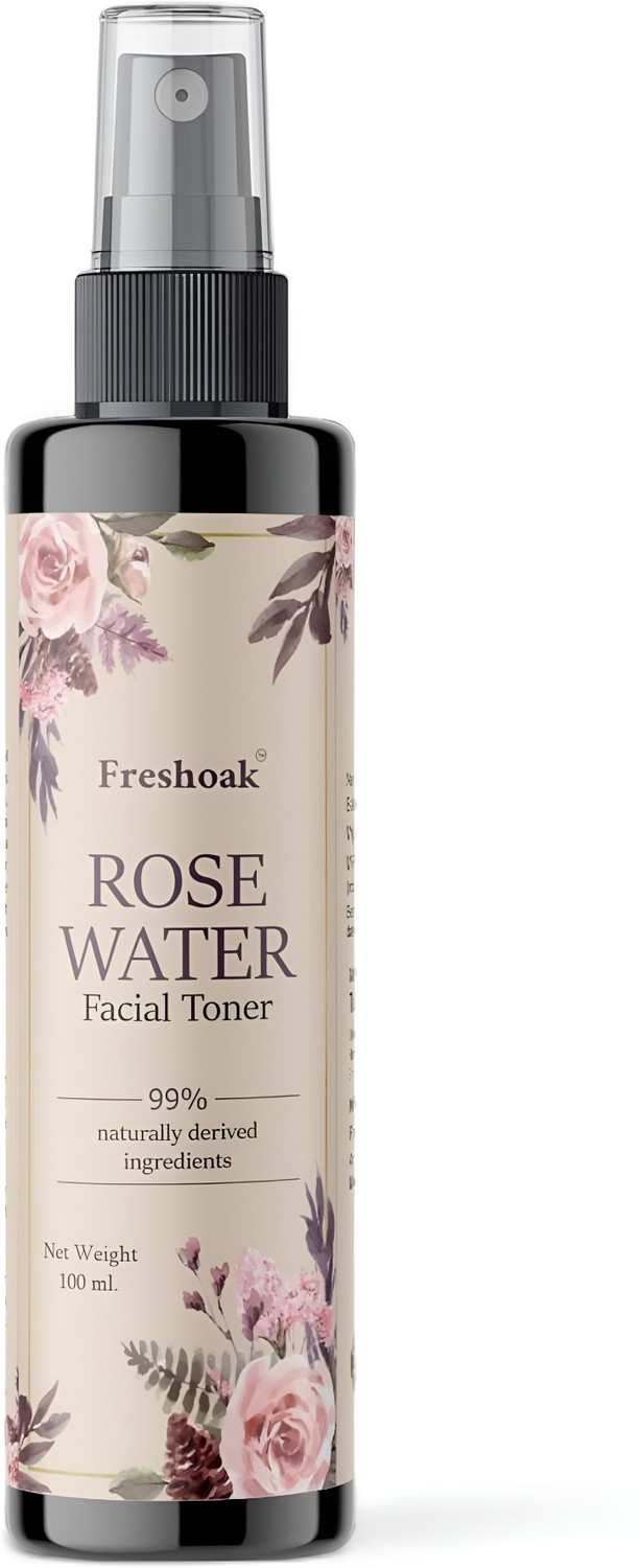 Image of freshoak Rose Water Herbal Facial Toner | Ayurvedic Gulab Jal Spray For Face Men & Women