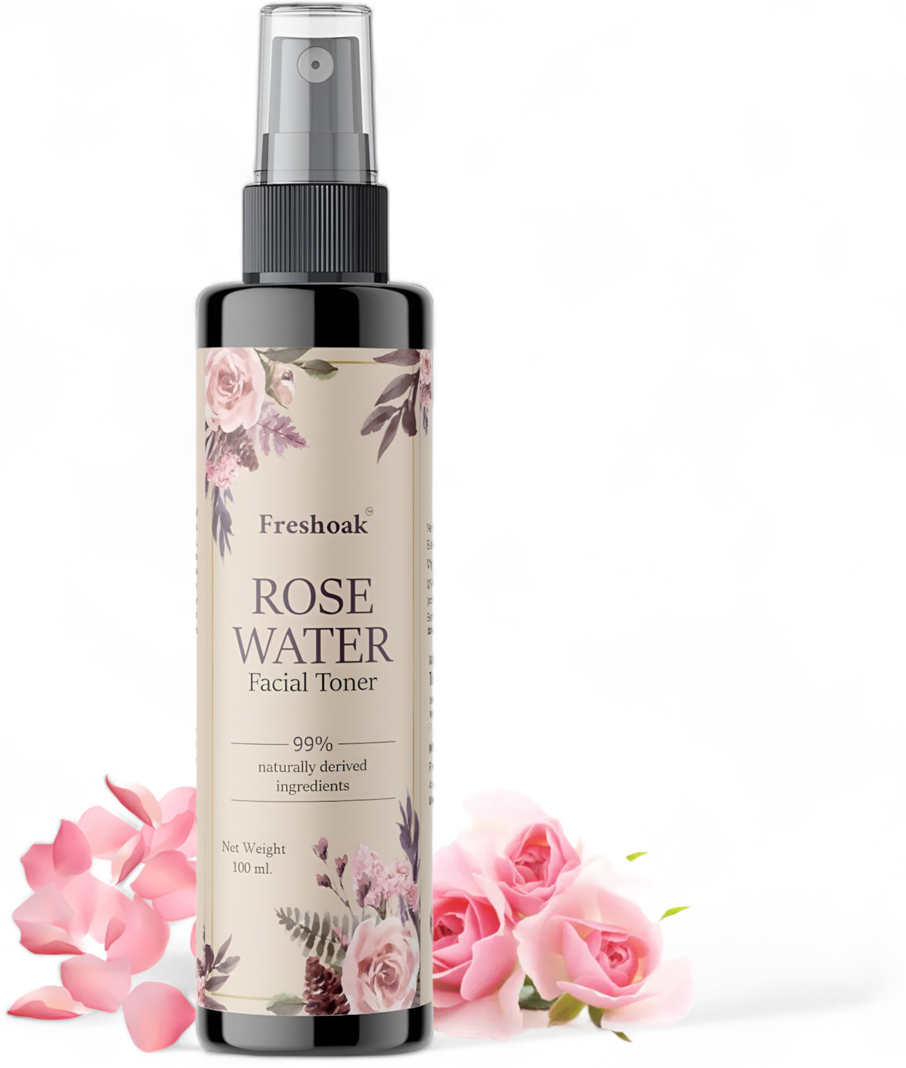 Image of freshoak Rose Water Herbal Facial Toner | Ayurvedic Gulab Jal Spray For Face Men & Women