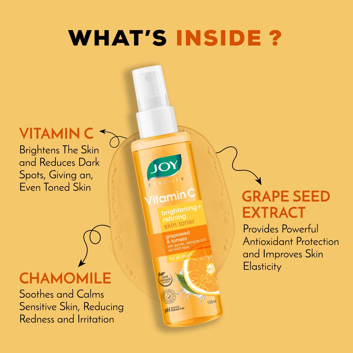 Joy Vitamin C & Natural AHA Toner 100ml - Image 3