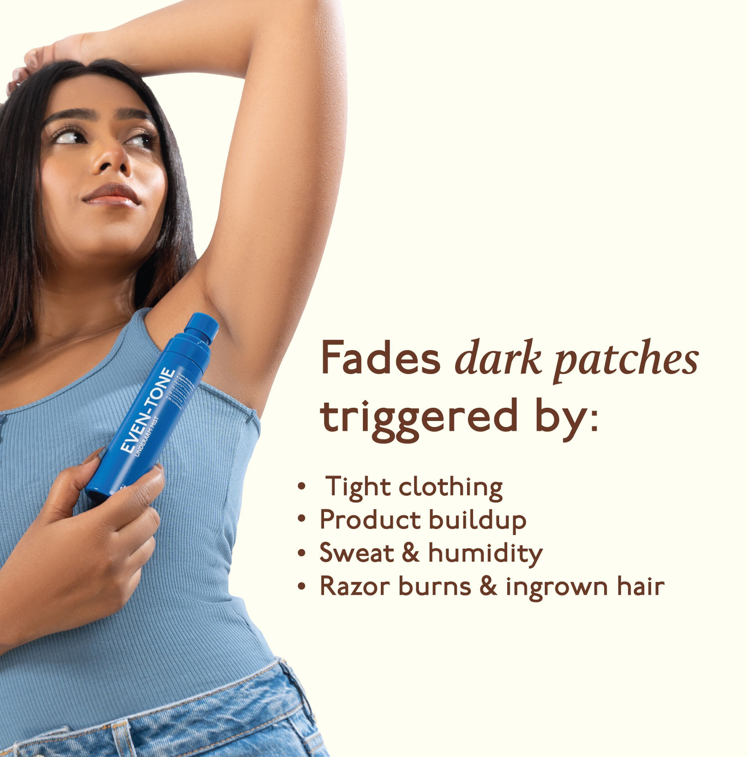 Image of asaya Even Tone Underarm Mist Spray with Glycolic Acid for dark underarms, Men & Women Men & Women
