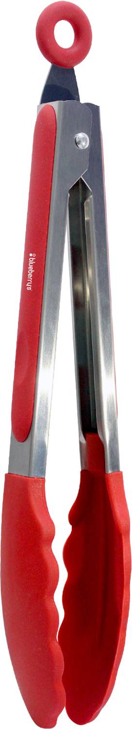 BlueBerry's BST27 High Grade Silicone Tong Food Picker Stainless Steel BPA Free 27 cm Pastry Tong Set