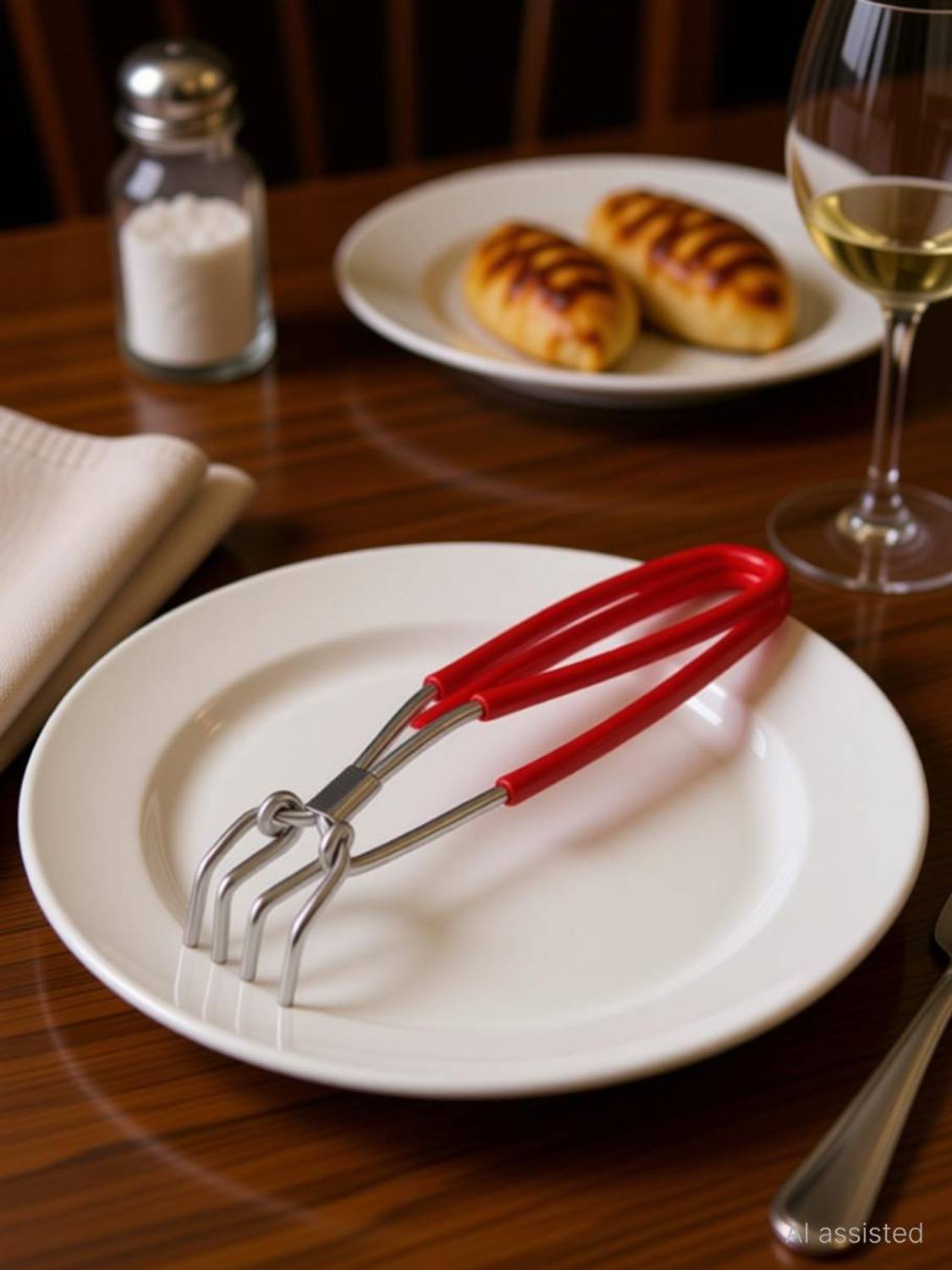 Bekner Stainless Steel Pakkad Rubber Grip Hot Utensils Holder or Gripper 25 cm Utility Pakkad