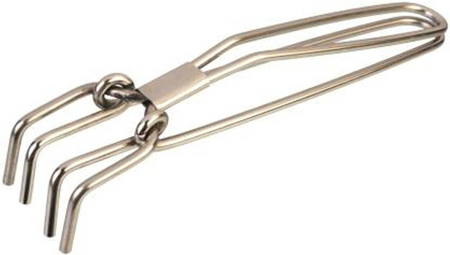 AMNEE PS45 Stainless Steel Pakkad, Sansi, Tong, Kitchen Tool pincer, Chimta, Utility Holder,Steels Stainless Steel High Durability Utility Wire Tong 20 cm Roasting, Serving Pakkad