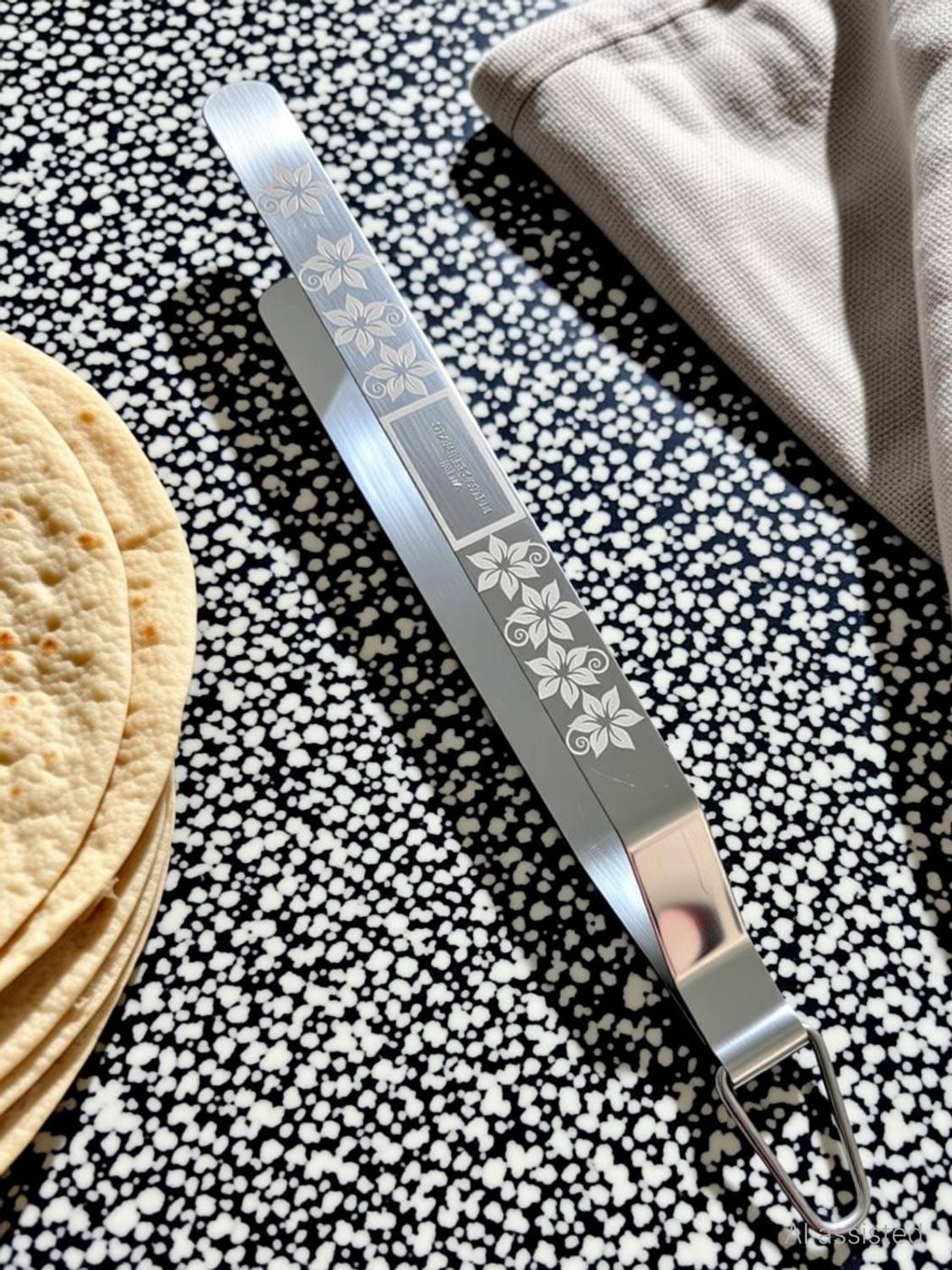Brunchy Stainless Steel Chimta for Roti, Chapati Tong, Pakad, Cooking Tool Stainless Steel Chimta for Roti, Chapati Tong, Pakad 29 cm Serving Tongs