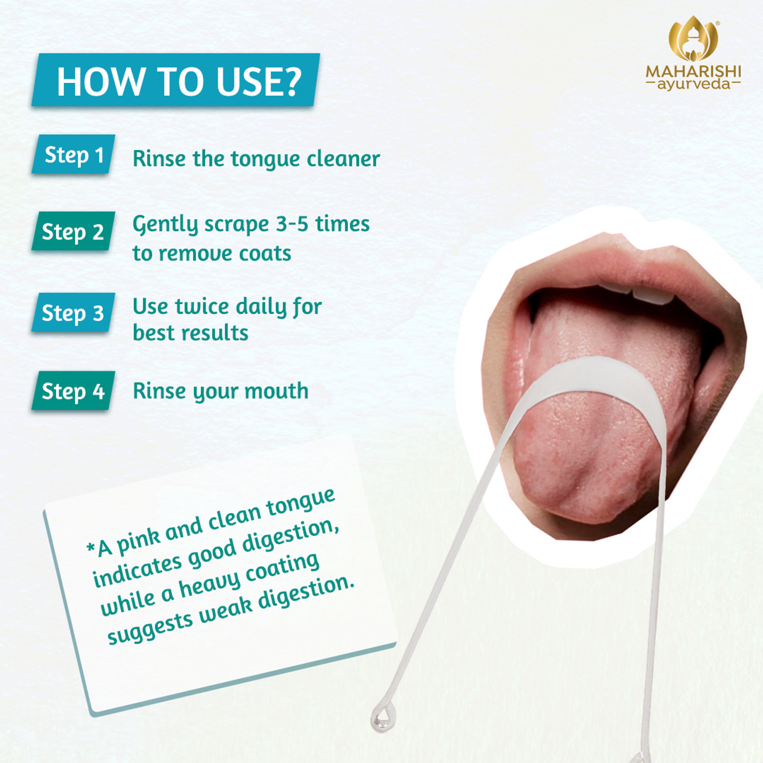 Image of MAHARISHI ayurveda Silver Tongue Cleaner
