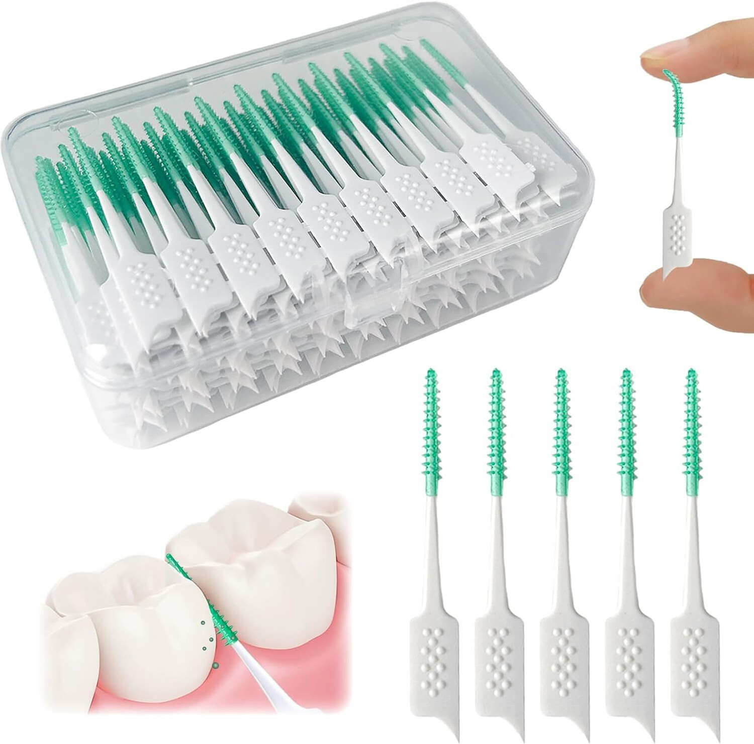 Image of ICPA VSHLOM Interdental Brush for Braces Teeth Cleaning Oral Care Pack of 40 Pieces