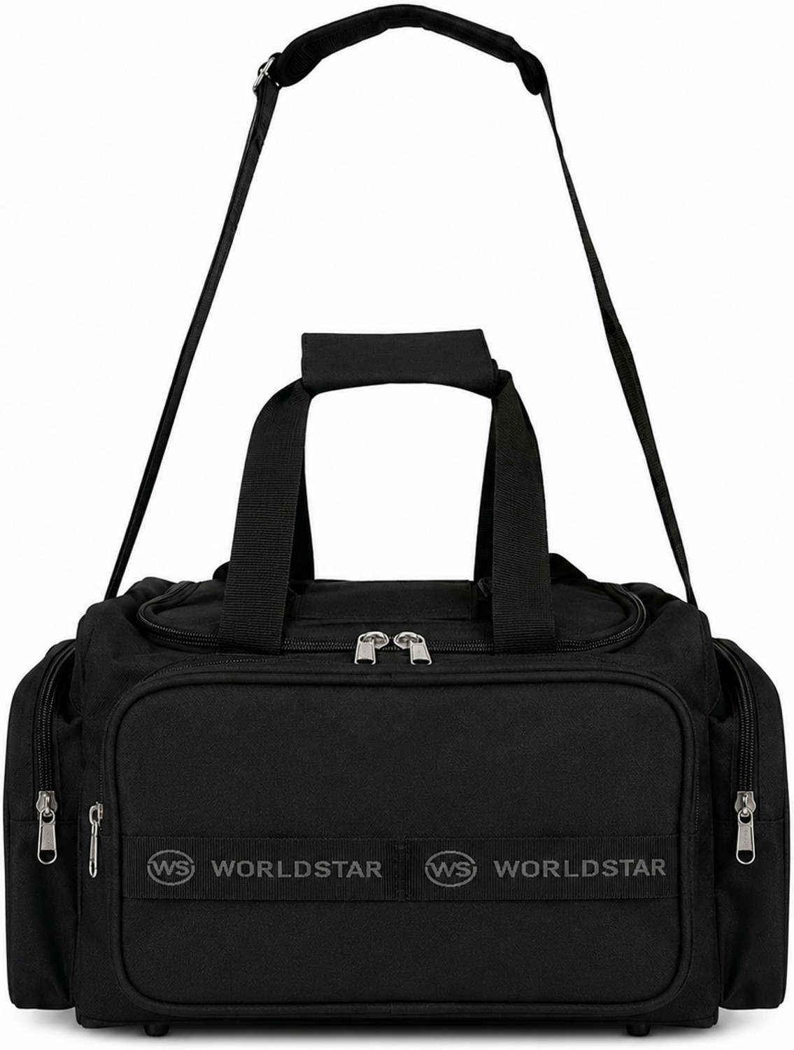 Image of Worldstar Tool Bag, Professional Electrician Storage Bag, 24x48x21 cm, Black, Heavy Duty Polyester Tool Bag