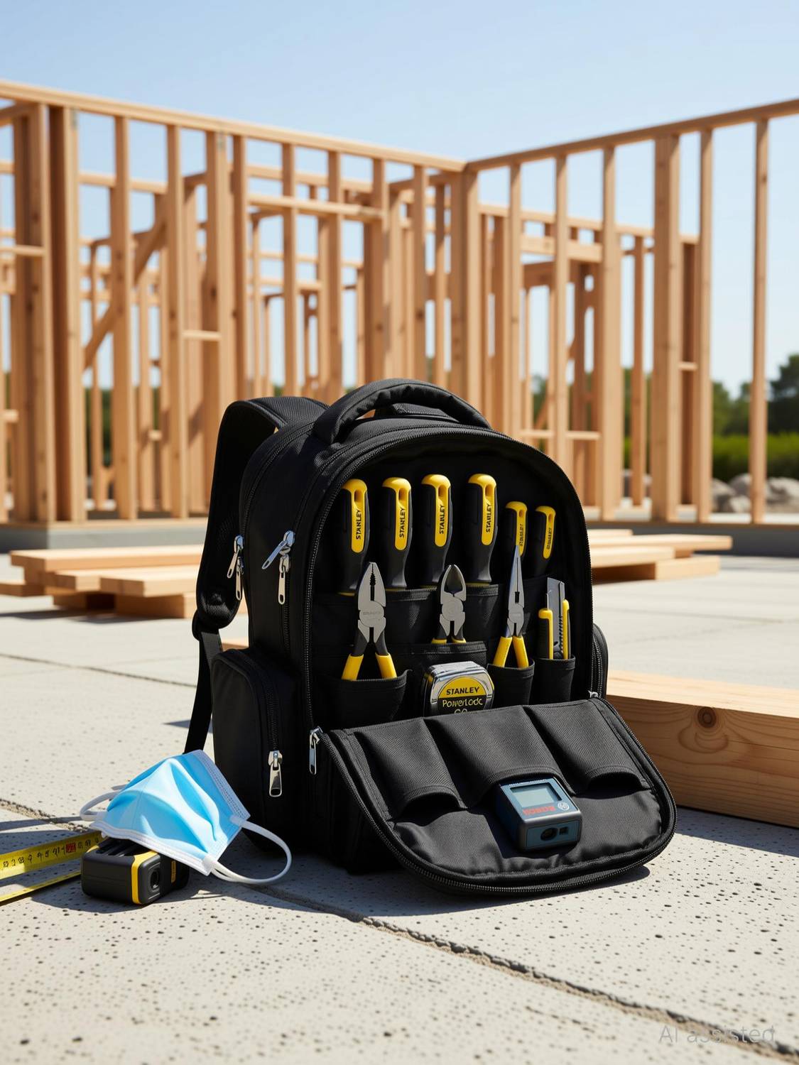 Henny 50-Pocket Heavy Duty Tool Backpack - Image 2