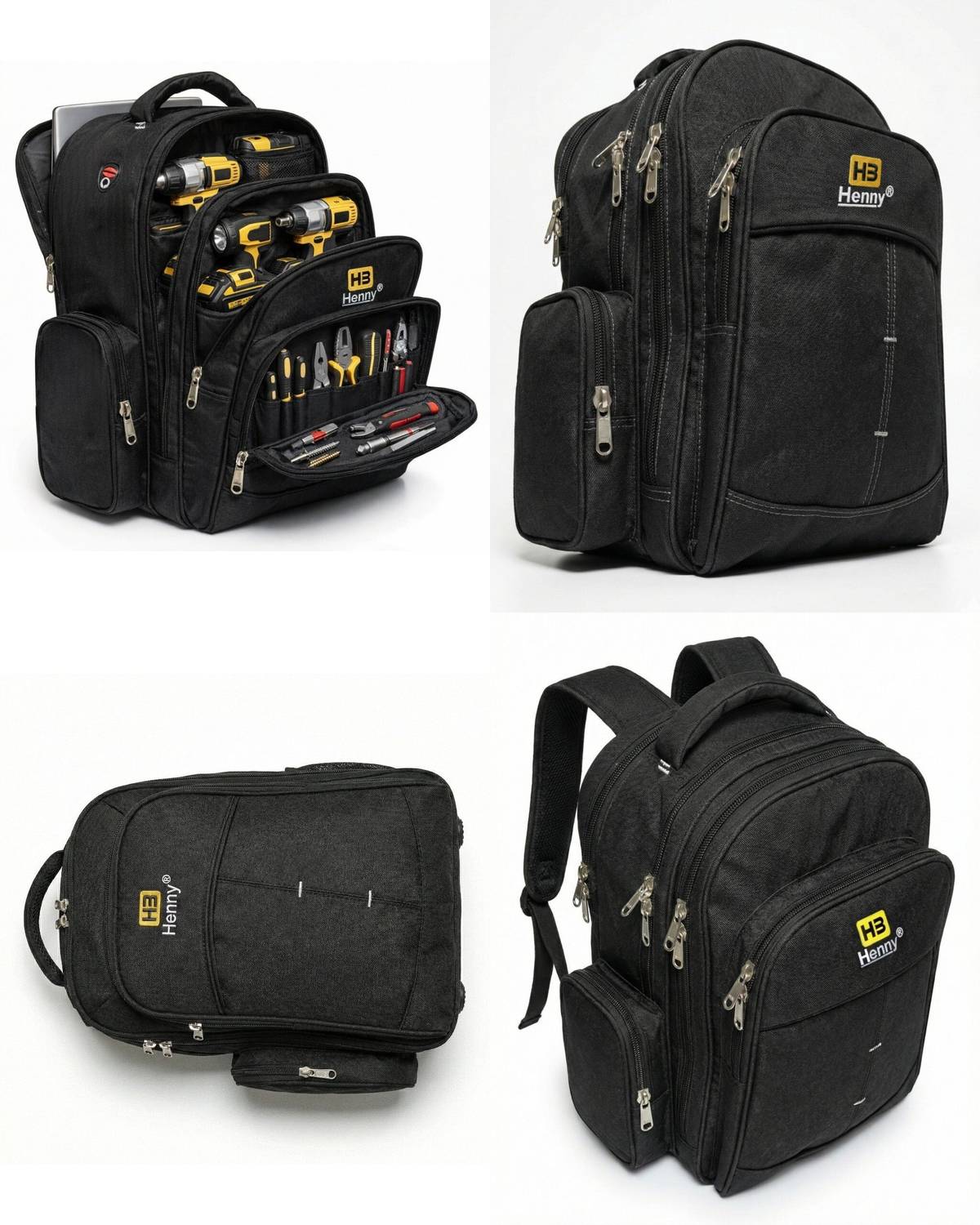 Henny 50-Pocket Heavy Duty Tool Backpack - Image 5