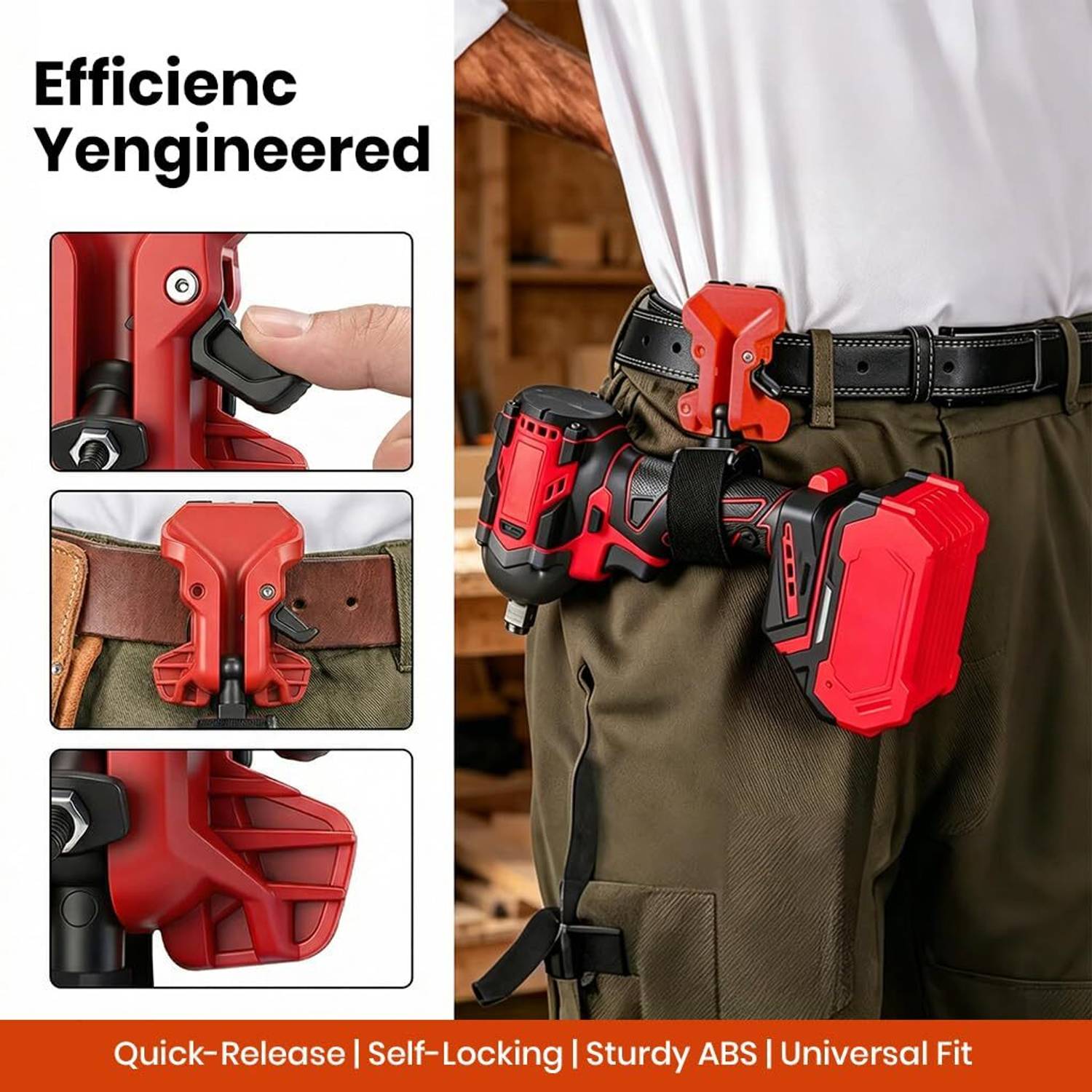 Gustave Tool Belt Holder Quick Release Clip - Image 4