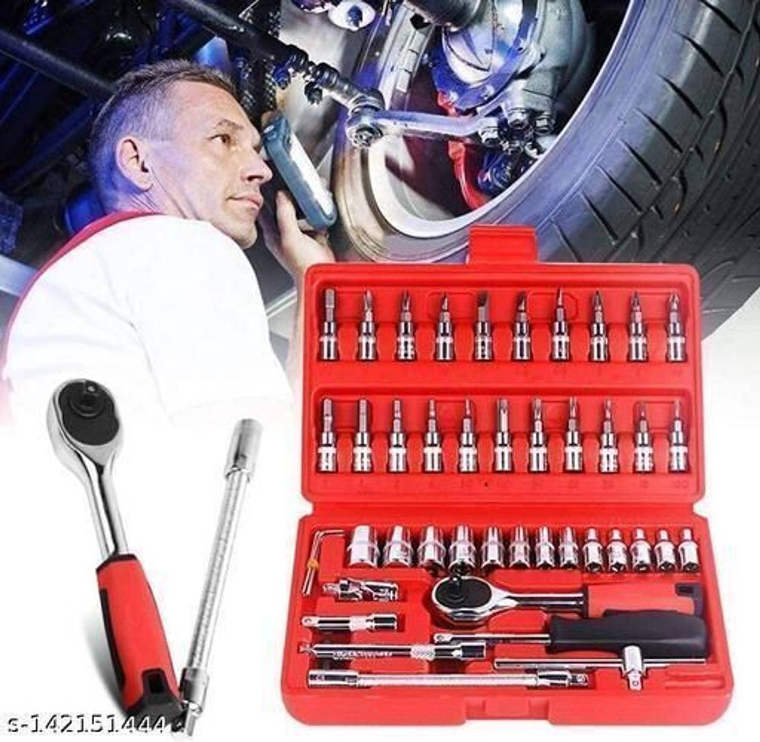 romj Tool Kit 46 PCS Multicolor Tool Box - Image 5