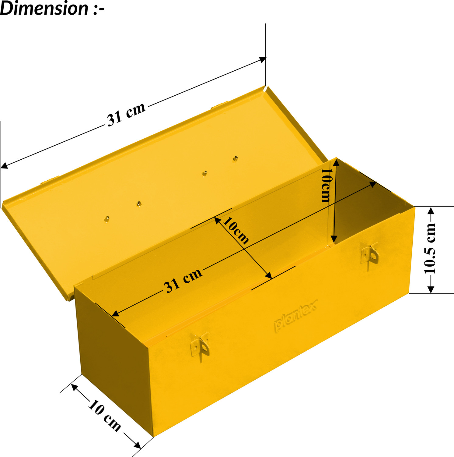 Image of Plantex 12-inch Small Tool Box for Tools /Tool Box Empty for Home Use /Compact Tools Box Tool Box