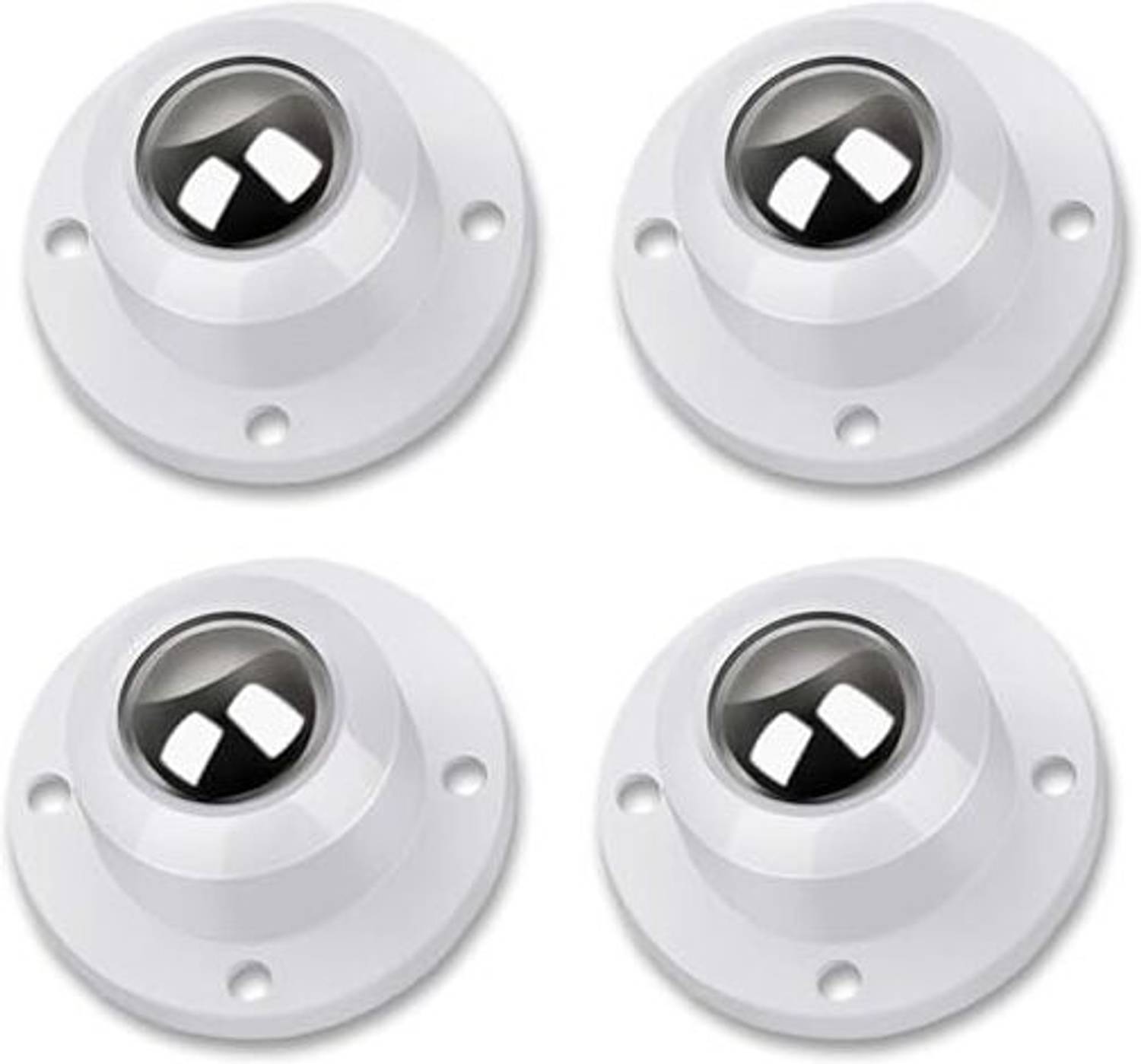 Vincenzo 4pcs Caster Wheel Self Adhesive Caster Wheel 360° Swivel Stainless Steel Ball Bearing Rolling Cabinet