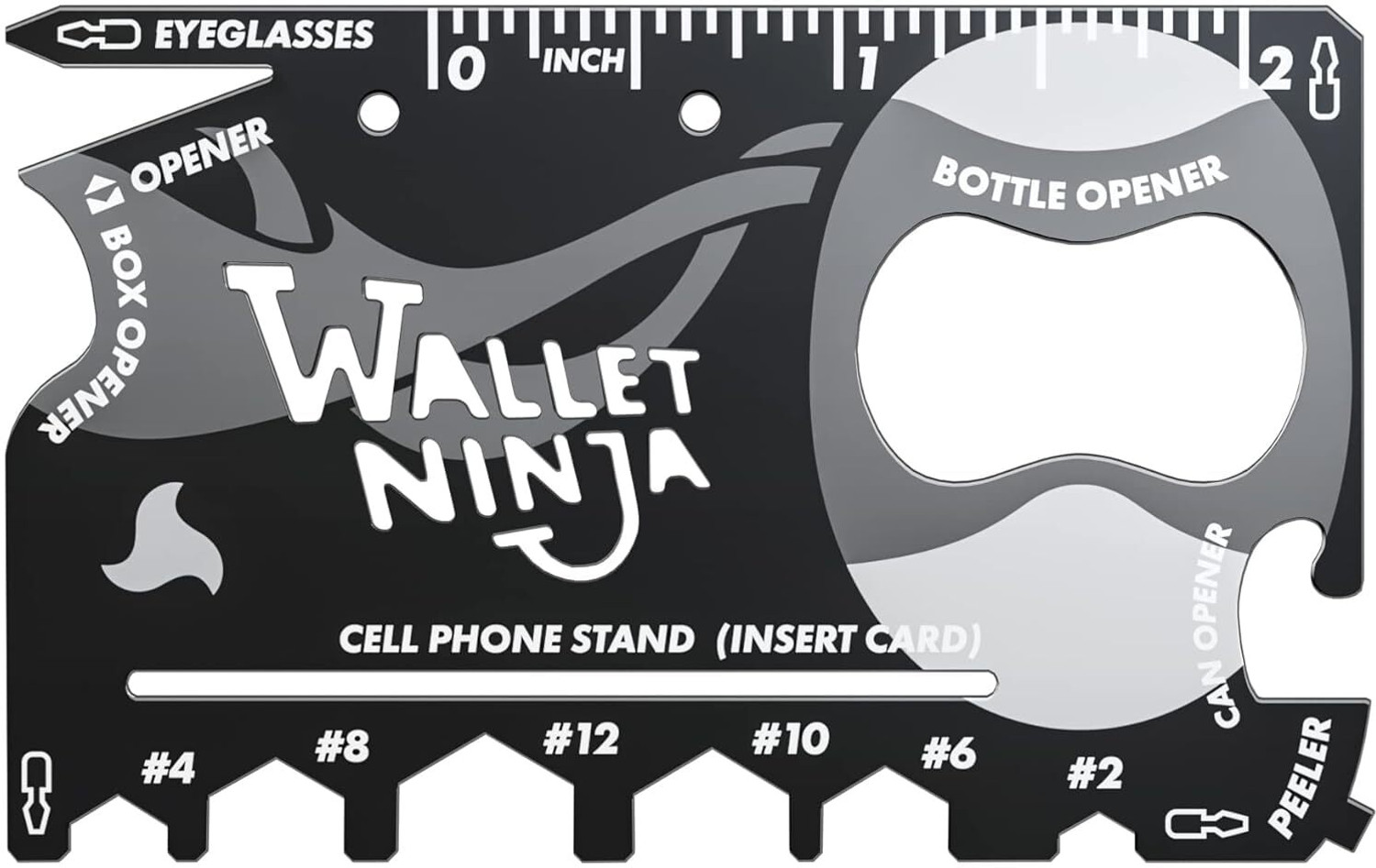 Image of eSkube Wallet Ninja 18-in-1 Survival Tool Kit Multifunction Useful & Credit Card Style Camping & Hiking Tool