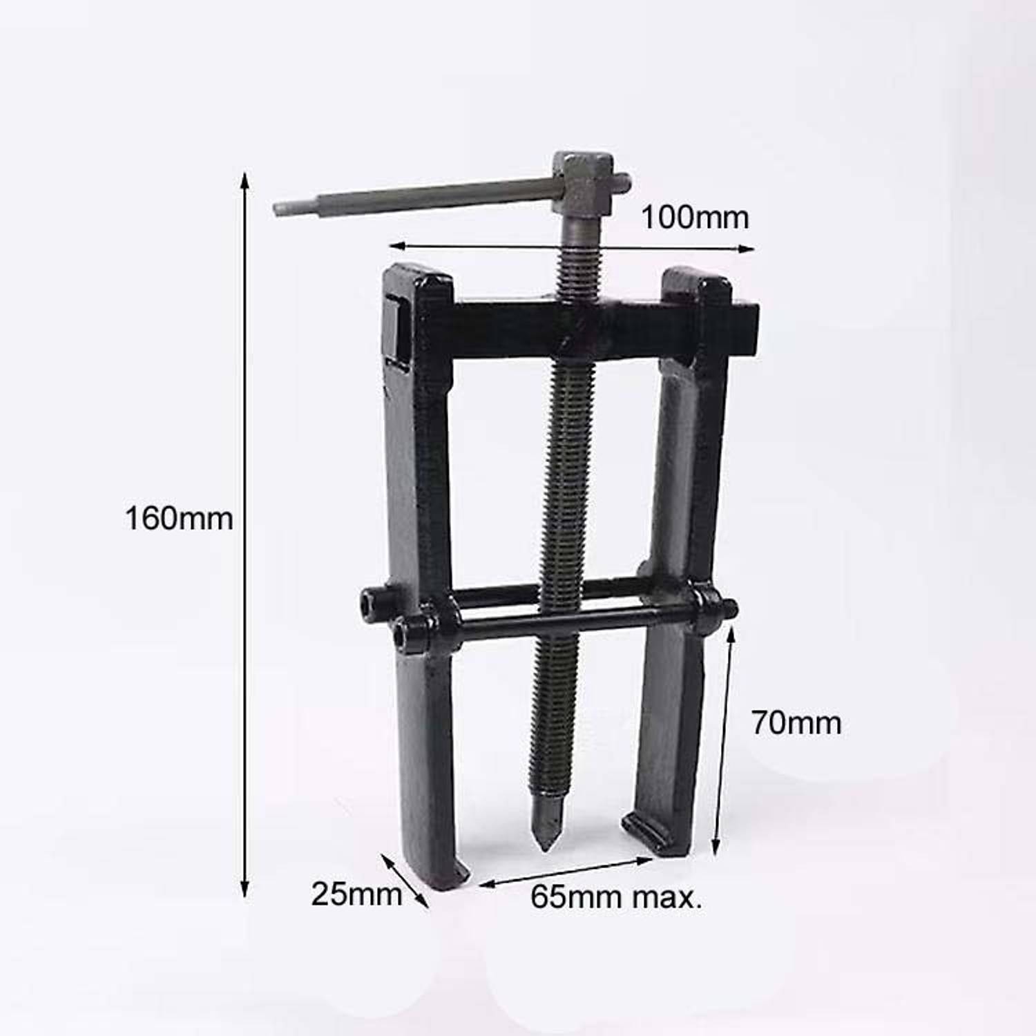 2fortheroad 30074 Fan Armature Bearing Puller Remover 2 Jaw Lever 70 X 120mm 8" Inch Cycling Armature Bearing remover puller tool Bearing Size upto: 70mm x 120mm, Puller dim. 160mm x 95mm