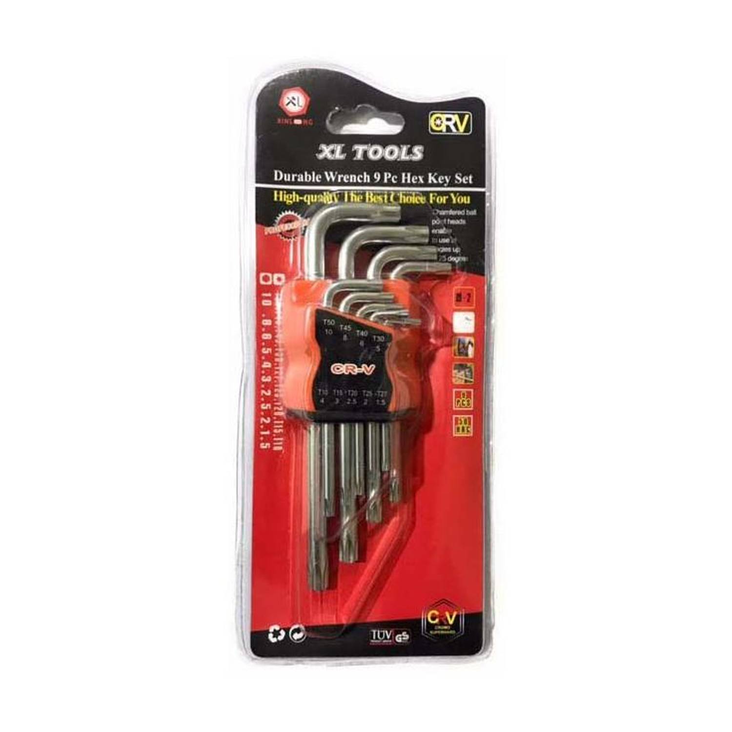 2fortheroad 30066 TORX STAR Allen Key Wrench Spanner Set Hand Tool (9pcs) Cycling Cycle tools