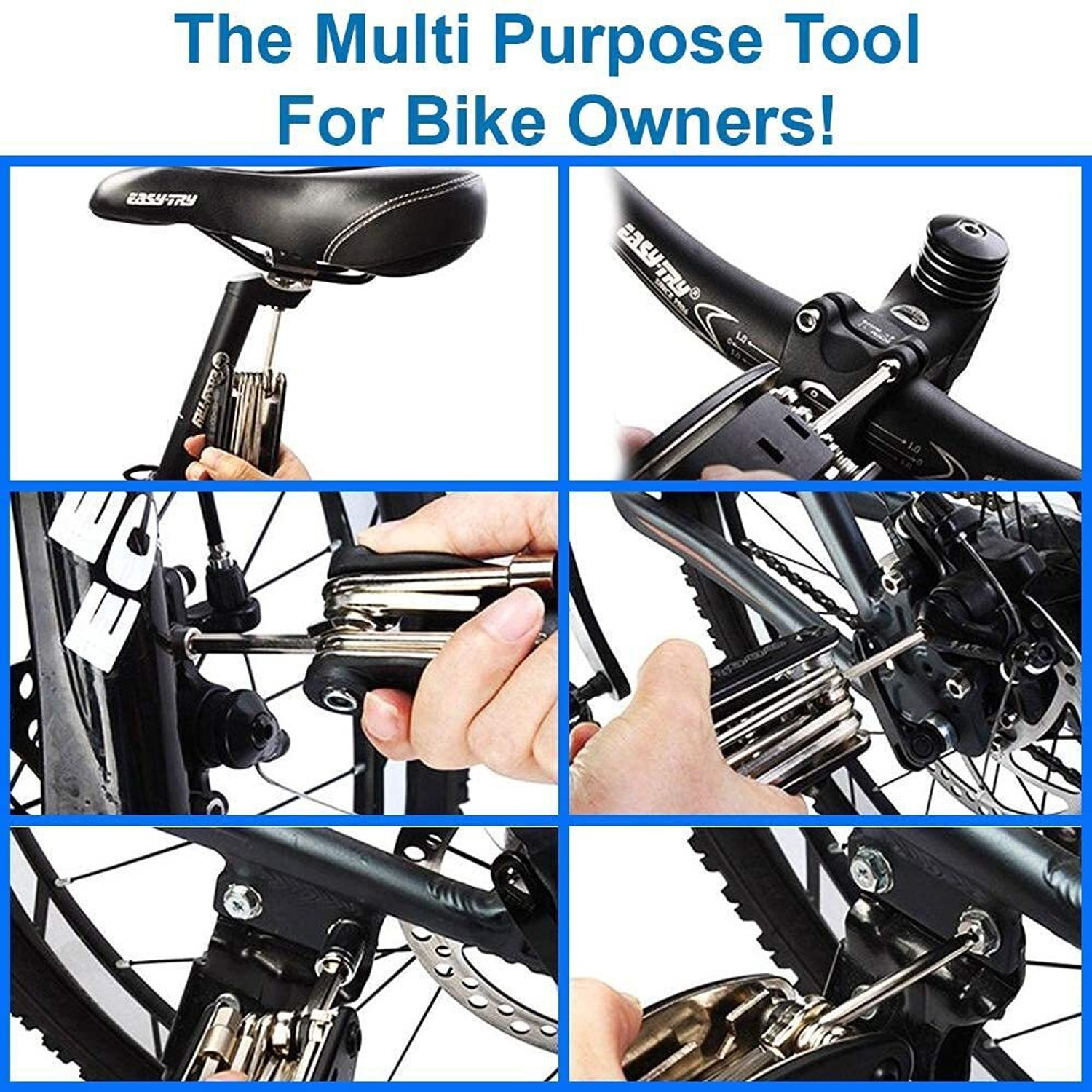Image of Quickfit Multi-Functional 16 in 1 Bicycle,Bike Hex Spoke Wrench, Portable Mountain Cycling Kit, Bike & Cycle Tool Kit