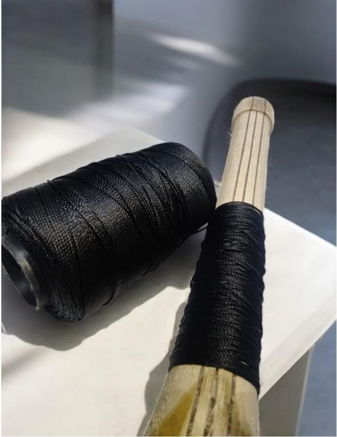 Image of REINDEER Cricket Bat Handle Nylon Black Thread for Bat Protection Cricket Cricket Bat thread