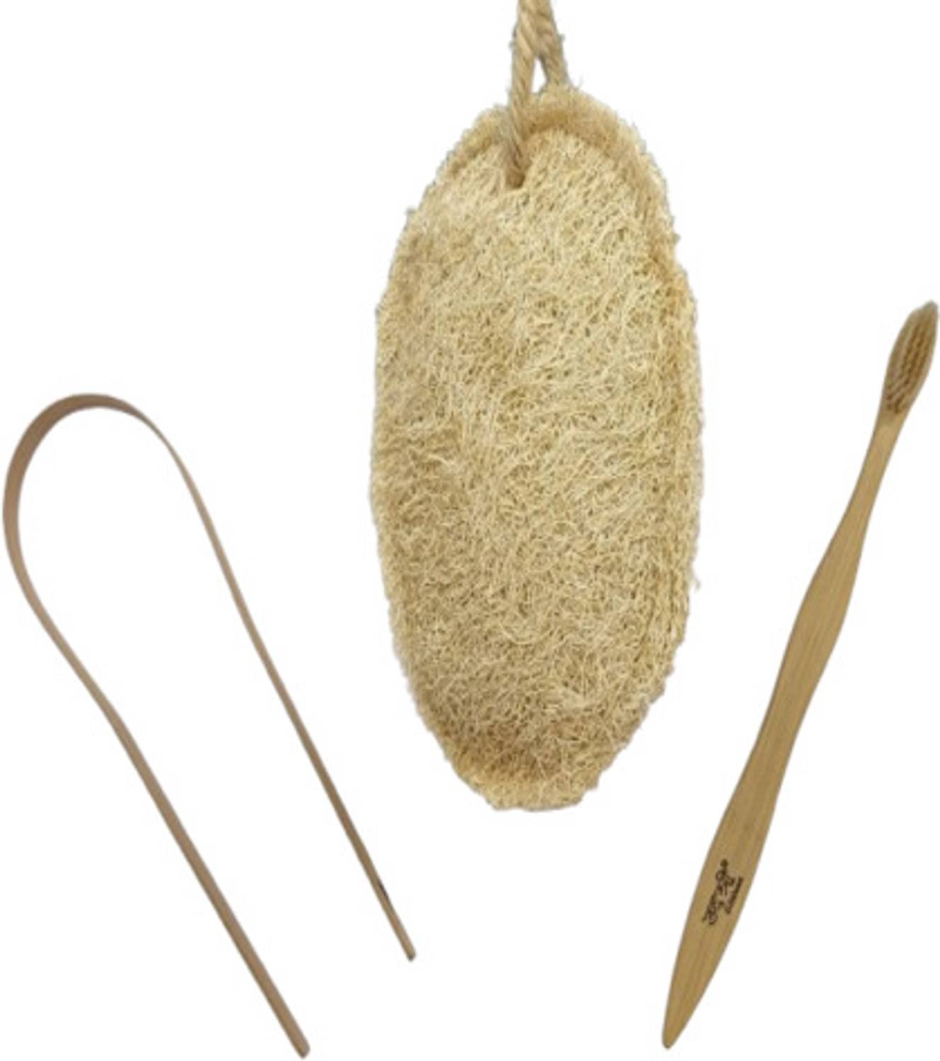 30M "Natural Bamboo Oral Care Set | Toothbrush, Tongue Cleaner & Loofa Combo" Toothbrush Case