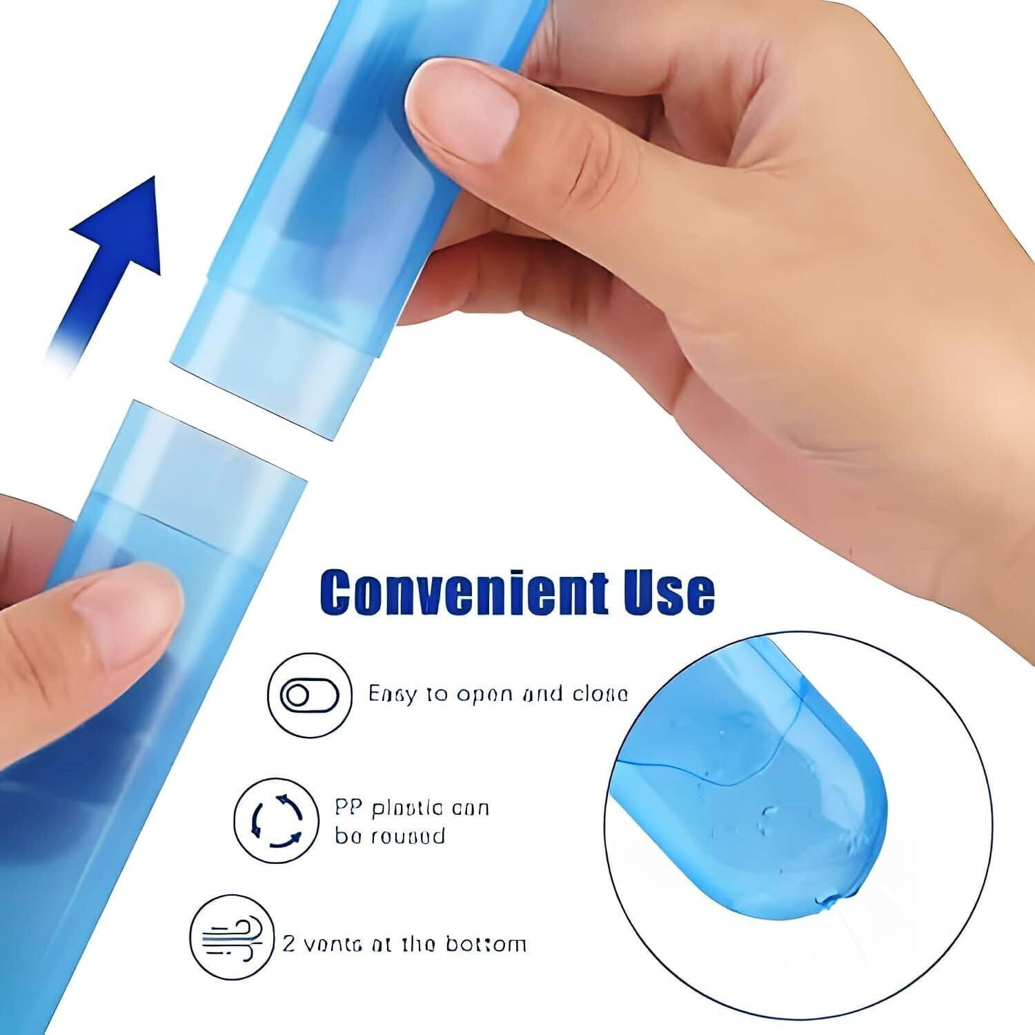 Image of AK10ZONE 4 Pcs Bathroom Tooth Brush Holder Tube Cap Cover Protect Case Box Toothbrush Plastic Toothbrush Holder
