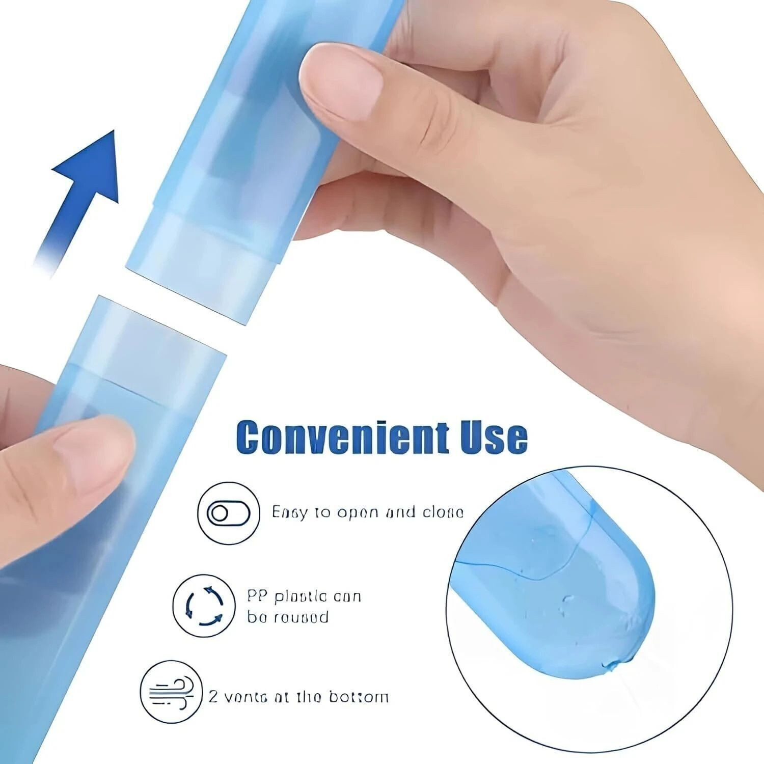 Image of DeoDap Plastic Toothbrush Cover Case | Portable Brush Holder | Toothbrush Case & Cover Plastic Toothbrush Holder