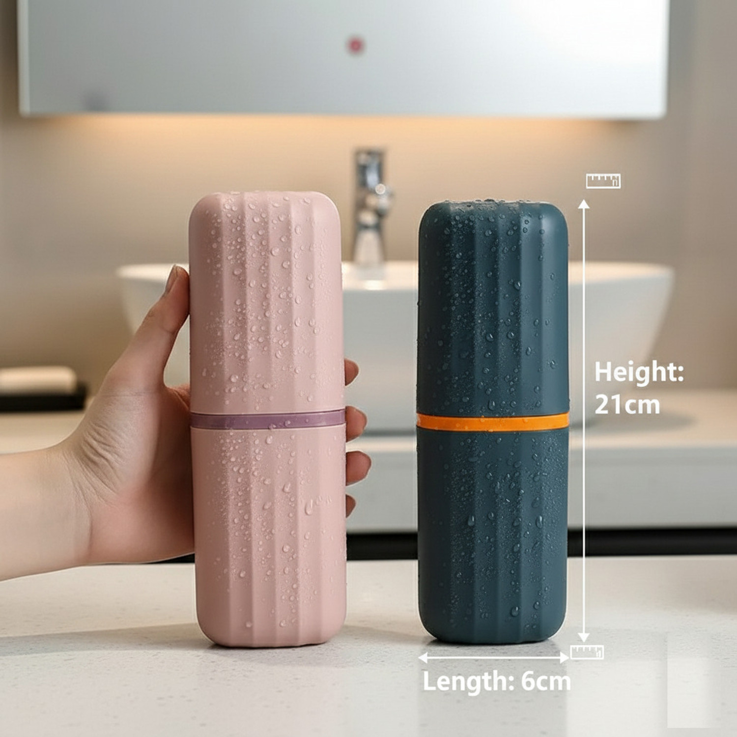 Image of Zenzone Toothpaste Holder Bathroom |Oral Care Accessories Stand |Travel & Home Organizer Plastic Toothbrush Holder