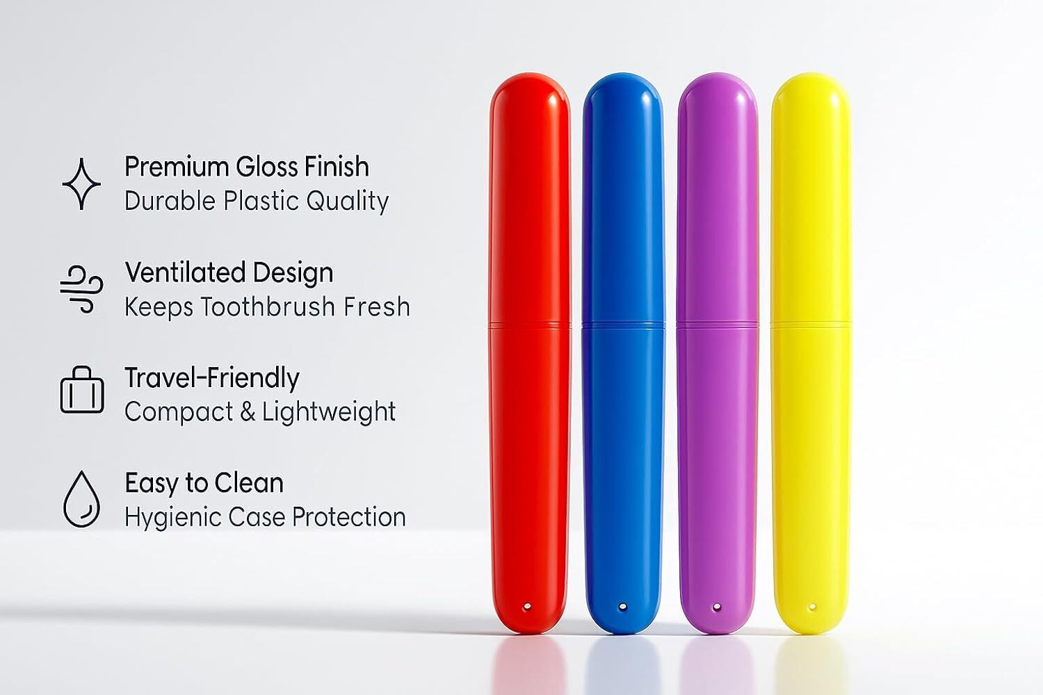 Image of PARAM DHYEY Toothbrush Container Toothbrush Cap, Caps, Cover, Covers, Case (Pack of 4) Plastic Toothbrush Holder