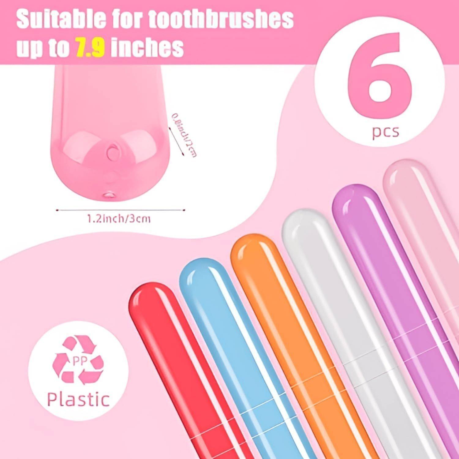 DeoDap Plastic Toothbrush Cover Case - 4 Pack - Image 4
