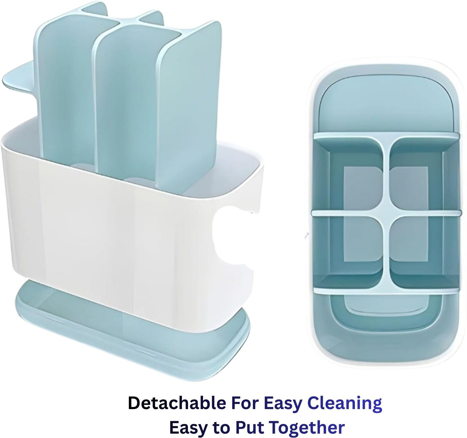 Image of myniqs Toothbrush Holder for Bathroom | Multipurpose Toothbrush case | Toothbrush Caddy Plastic Toothbrush Holder (Blue)