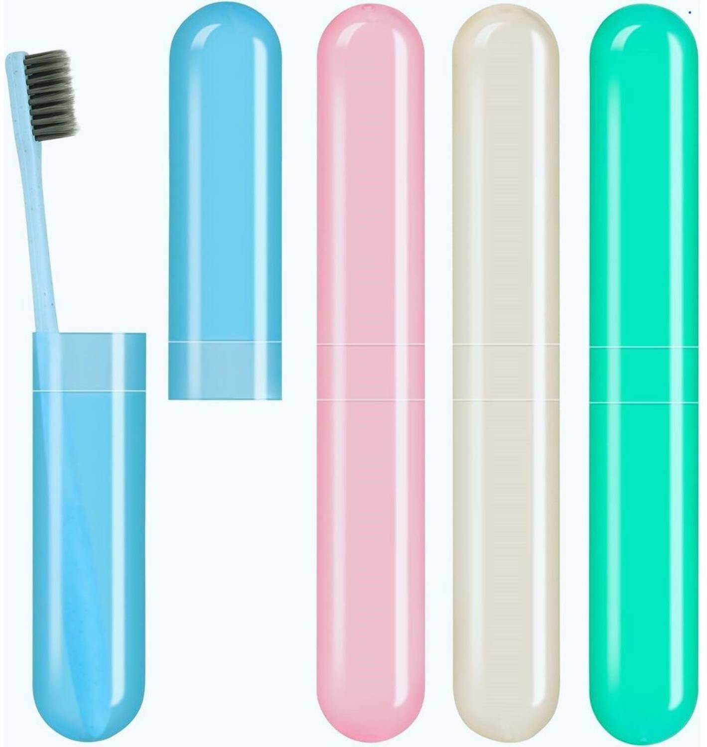 AnjaniputrA Travel Toothbrush Case Holder, Breathable Portable Toothbrush Container Plastic Toothbrush Holder