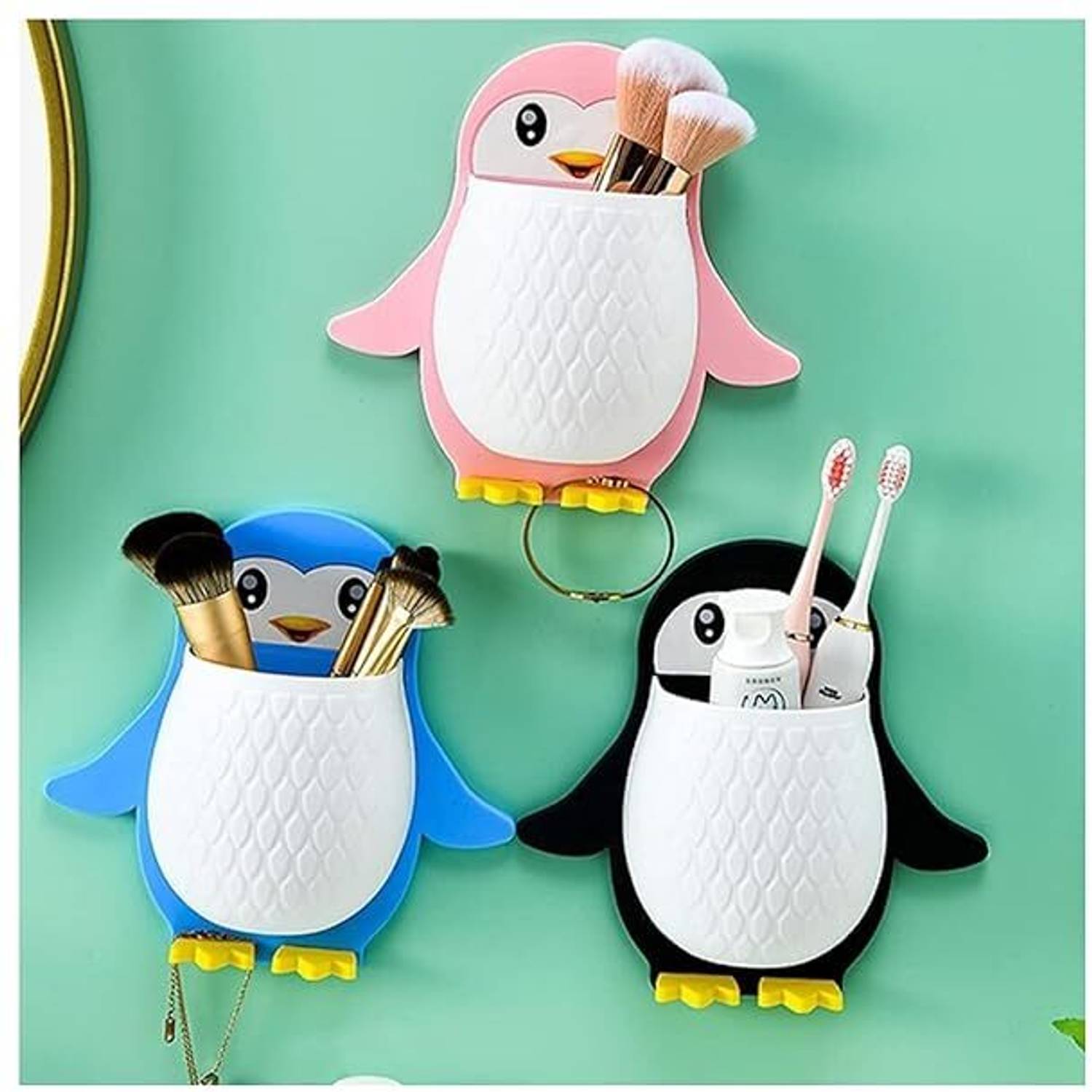Flipkart SmartBuy ( Pack of 3 ) Penguin Toothbrush Holder/Brush S... more