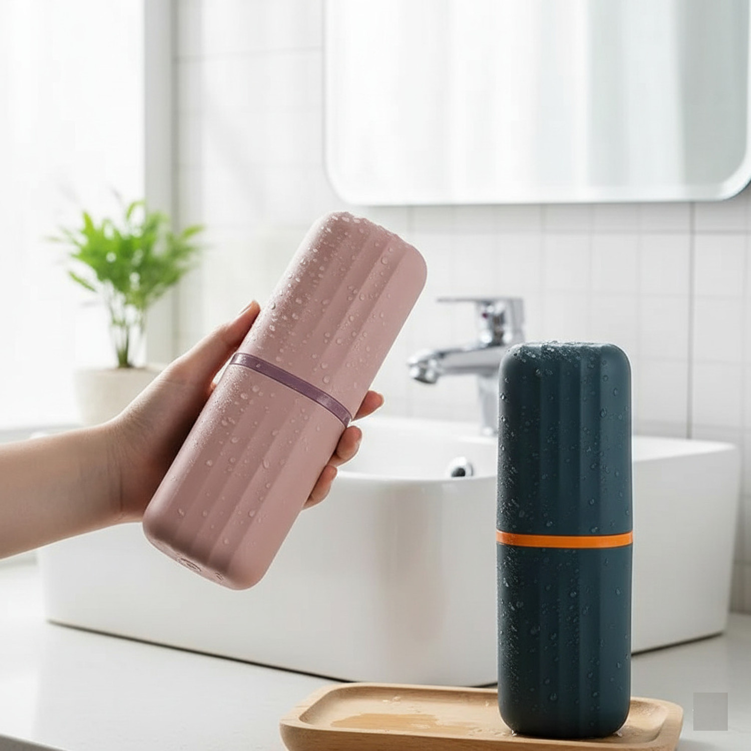 Image of Zenzone Toothpaste Holder Bathroom |Oral Care Accessories Stand |Travel & Home Organizer Plastic Toothbrush Holder